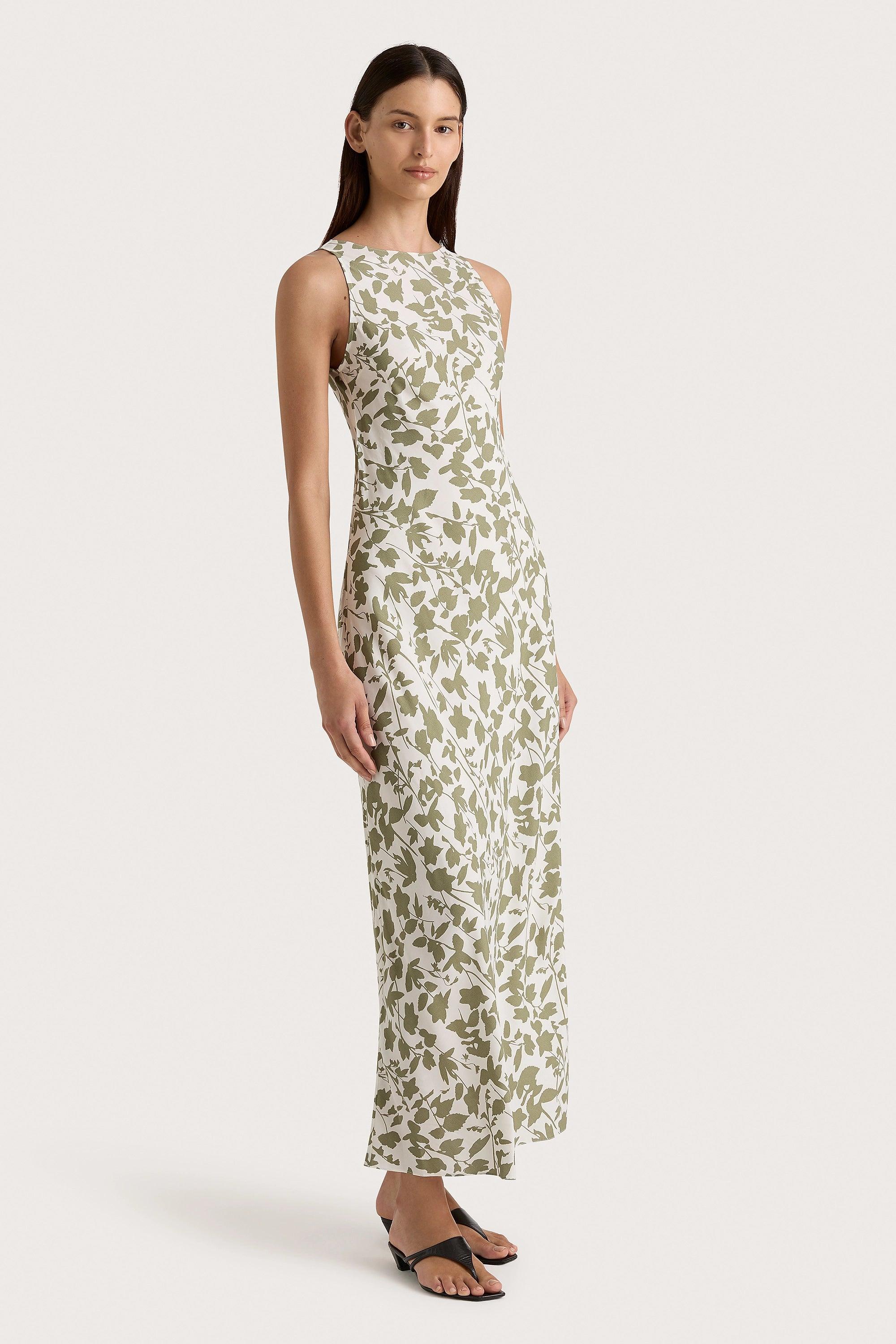 Silya Maxi Dress Poplar Sage Product Image