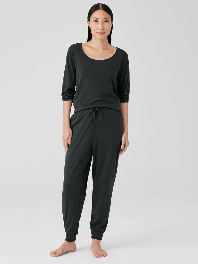 EILEEN FISHER Organic Cotton Interlock Jogger Sleep Pantfemale Product Image