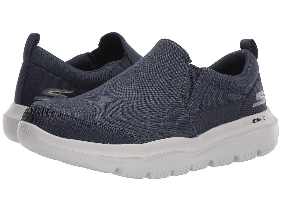 SKECHERS Performance Go Walk Evolution Ultra - 54736 (Navy/Gray) Men's Slip on Shoes Product Image