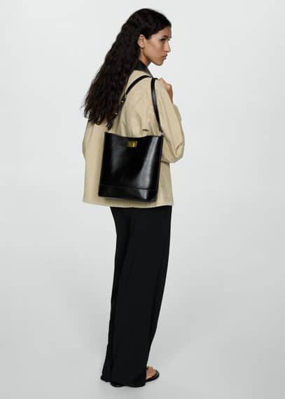 MANGO - Shopper bag with padlock - One size - Women Product Image