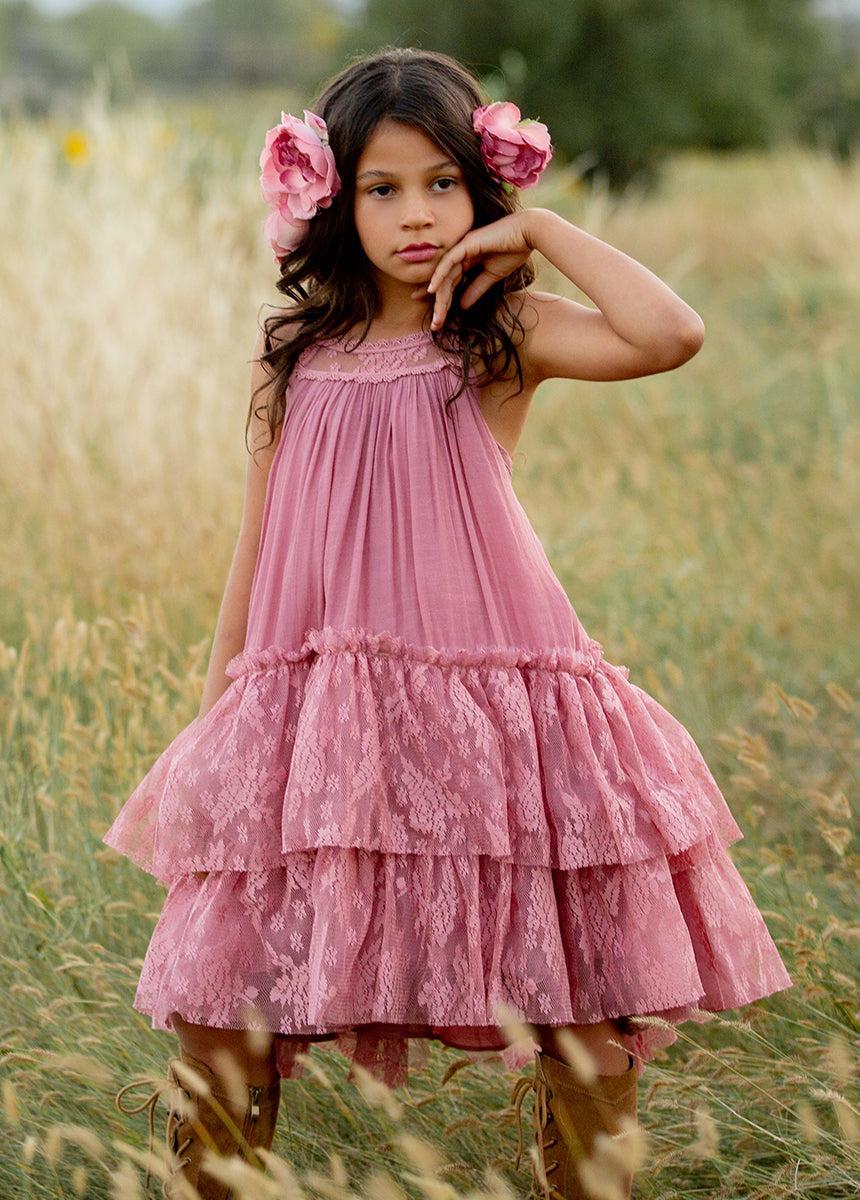 Catrina Dress in Dusty Rose Product Image