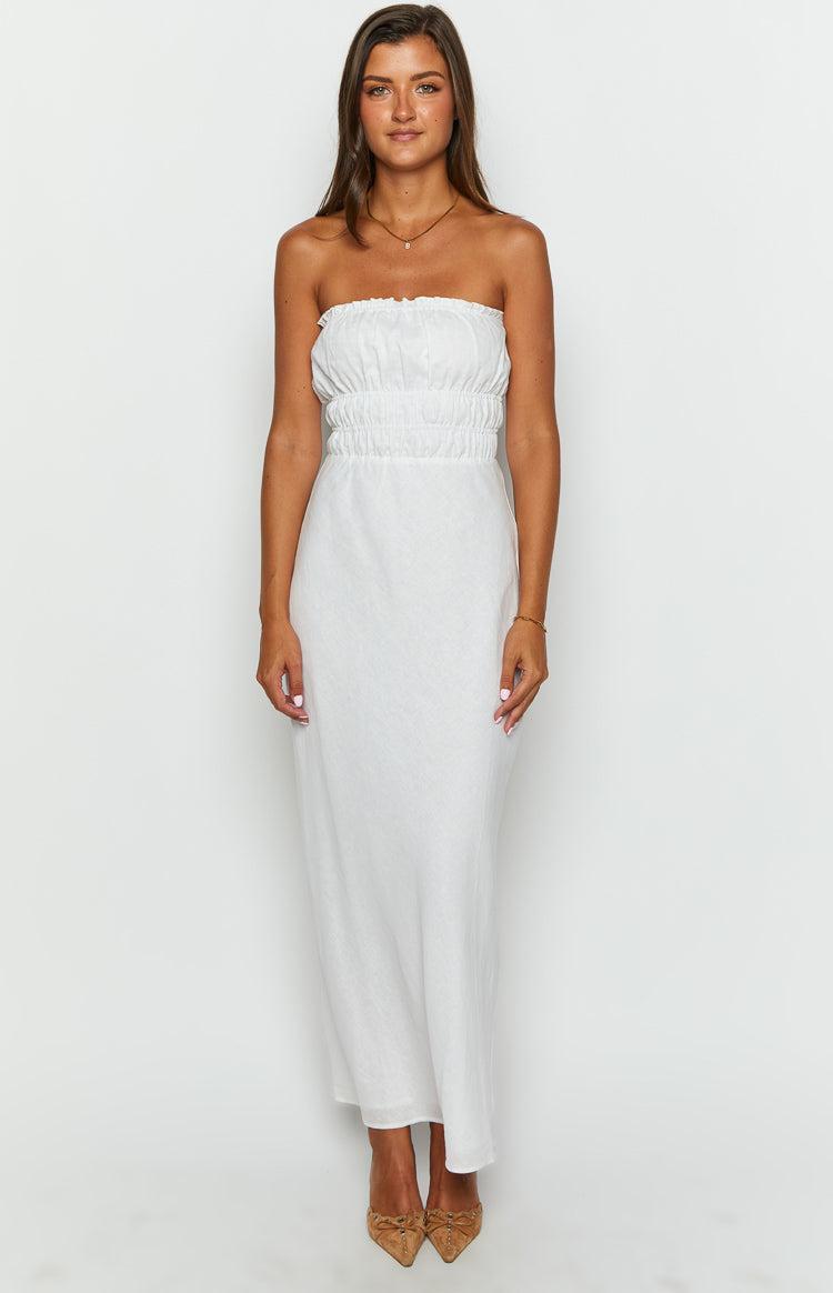 Charlotte White Strapless Maxi Dress Product Image