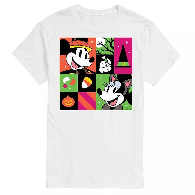 Disneys Mickey & Minnie Mouse Mens Trick Or Treat Grid Graphic Tee Product Image