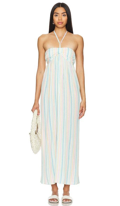 Lovers and Friends Catalina Maxi Dress in Rainbow Stripe Multi Product Image