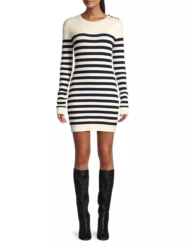 Striped Merino Wool Knit Sweaterdress Product Image