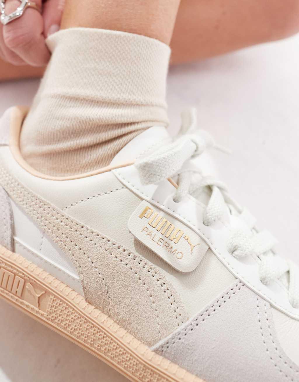 PUMA Palermo sneakers in off white Product Image