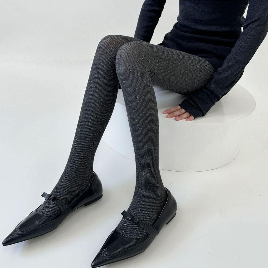 Plain Ribbed Tights Product Image