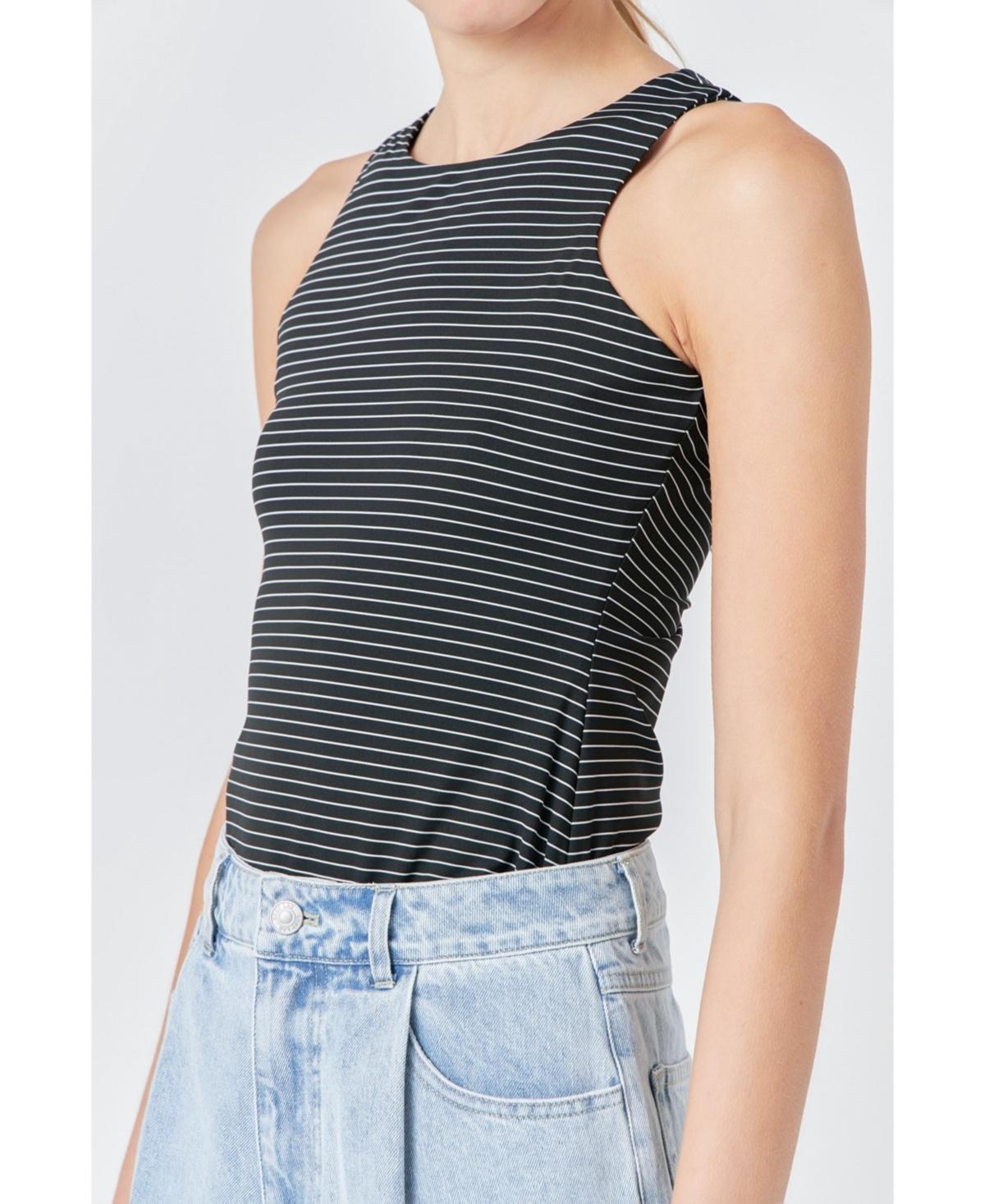 Women's Striped Bodysuit Product Image