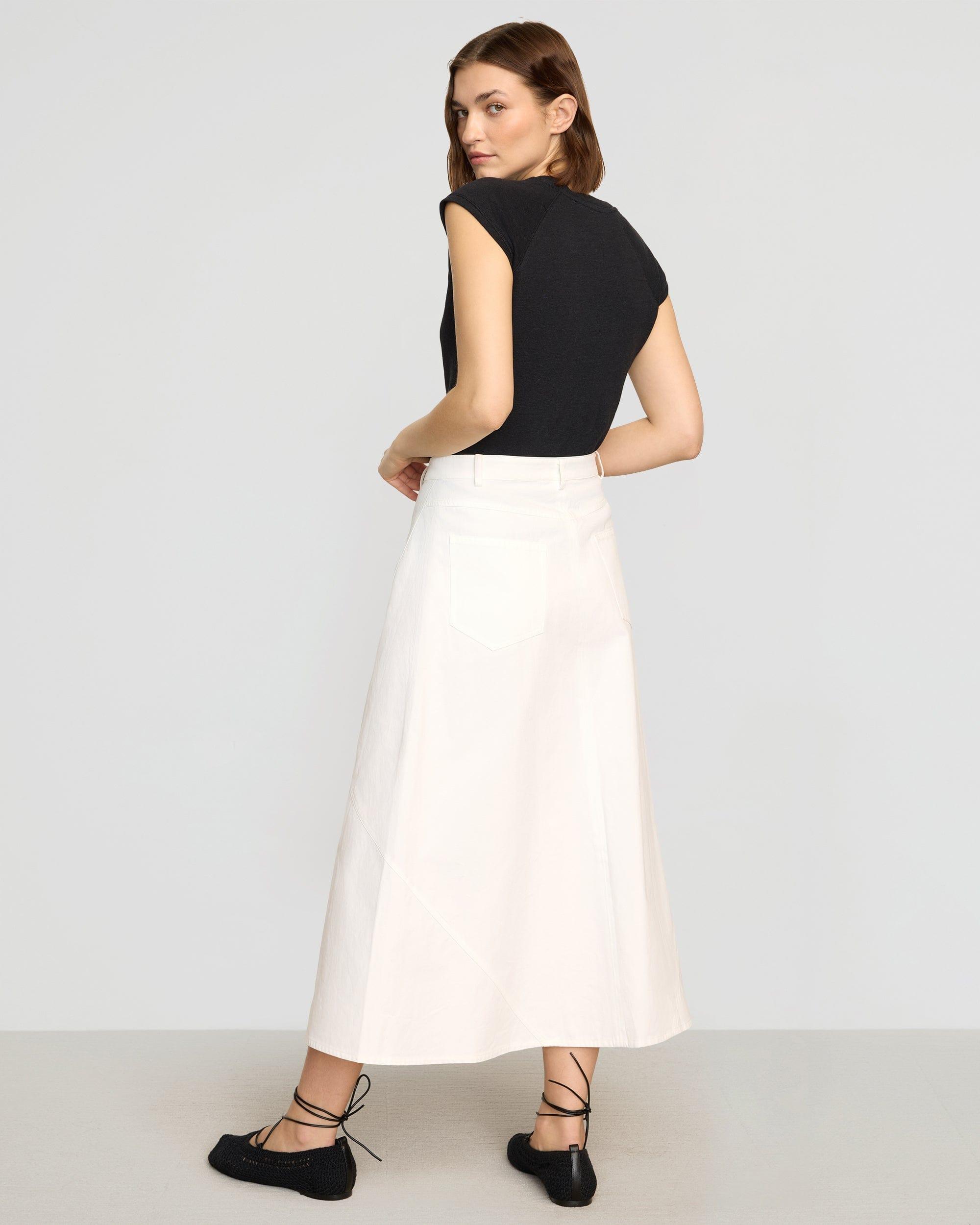 Nava Cotton Twill Flared Skirt Product Image