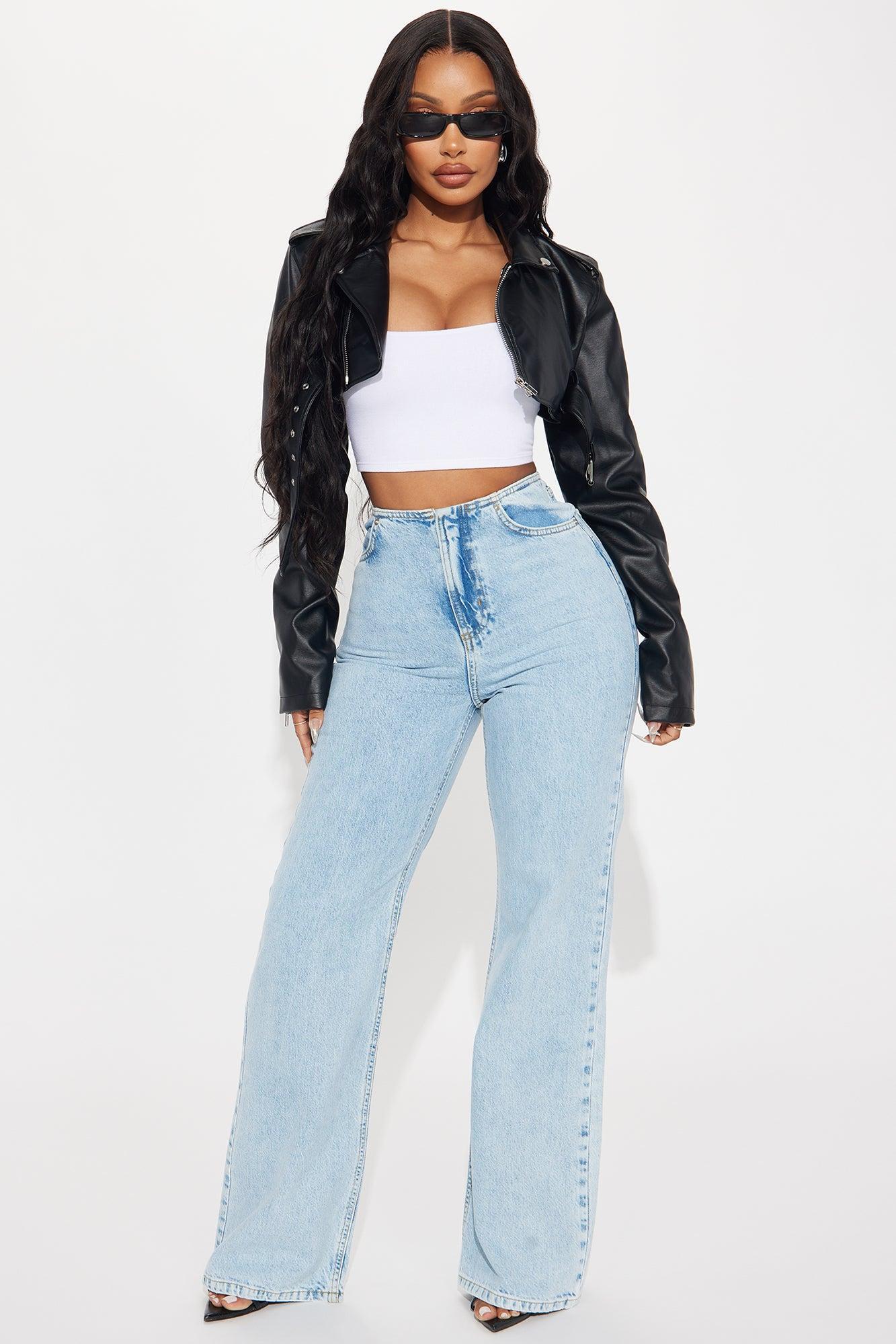 Alysia Baggy Flare Jeans - Light Wash Product Image