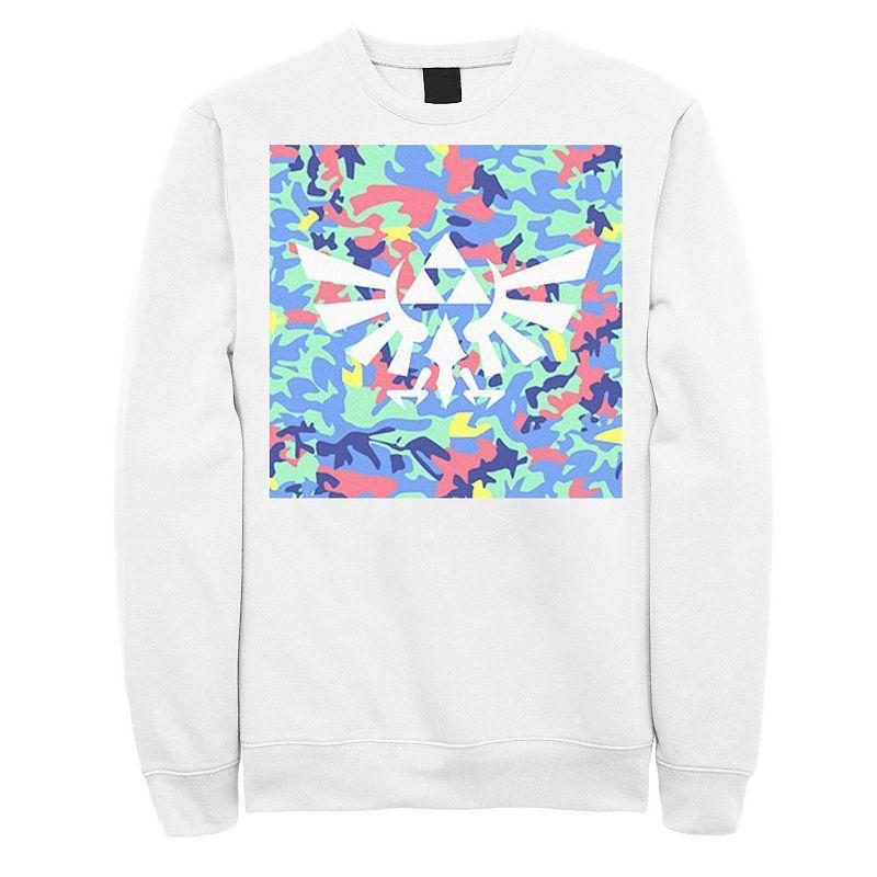 Mens Zelda Neon Camouflage Crest Sweatshirt Product Image