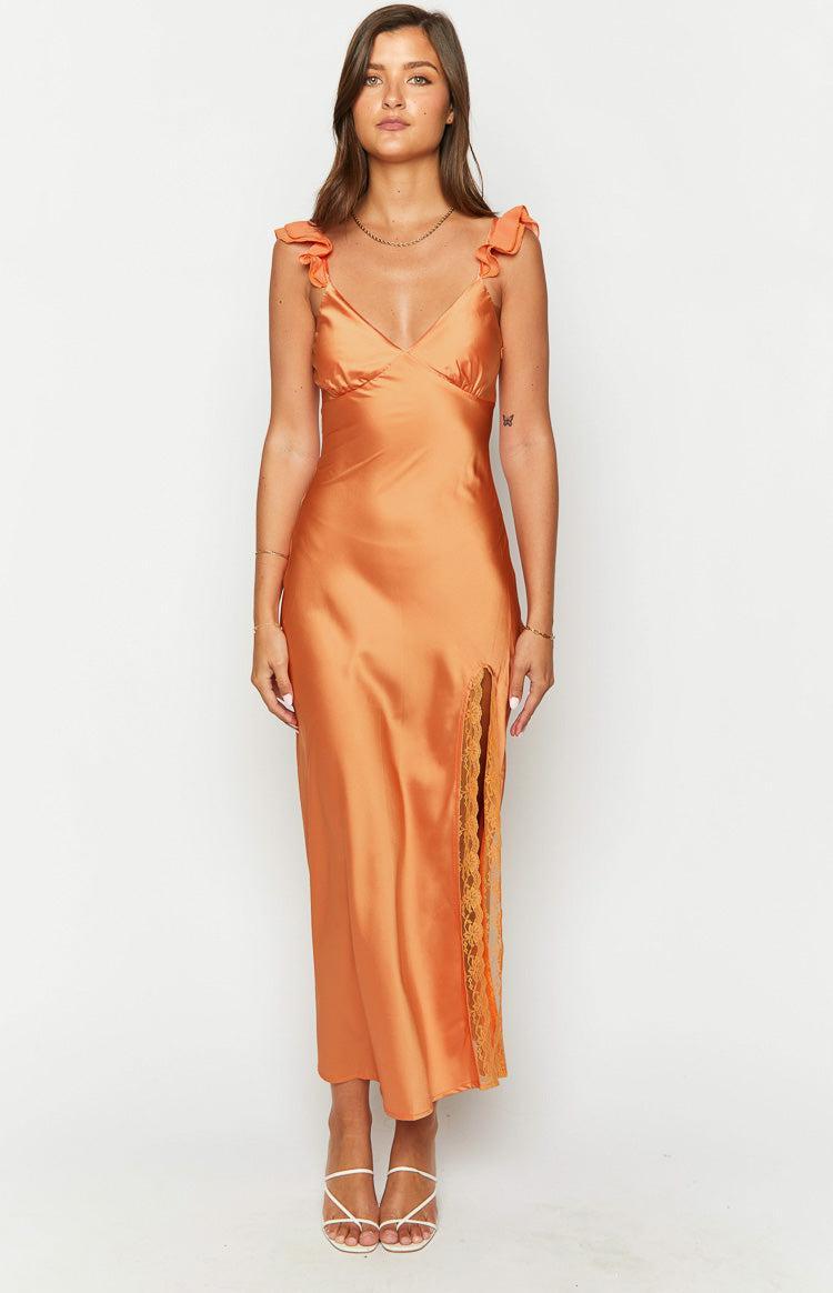 Wendy Orange Maxi Dress Product Image