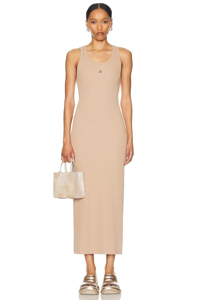 Givenchy Rib Tank Dress in Beige Product Image