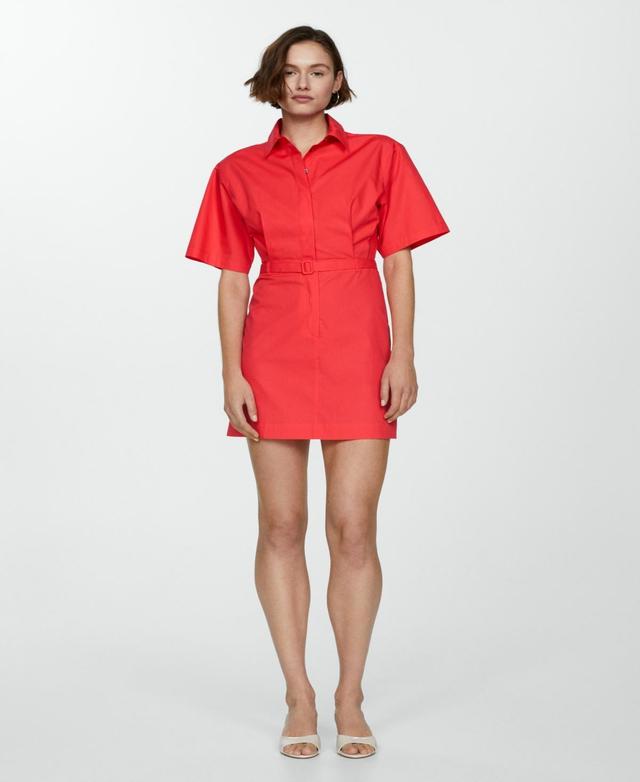 Mango Womens Belt Shirt Dress Product Image