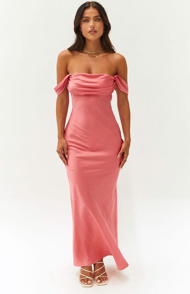 Ella Pink Off Shoulder Formal Dress Product Image