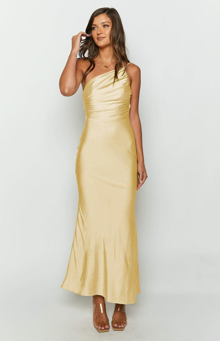 Tina Yellow Formal Maxi Dress Product Image