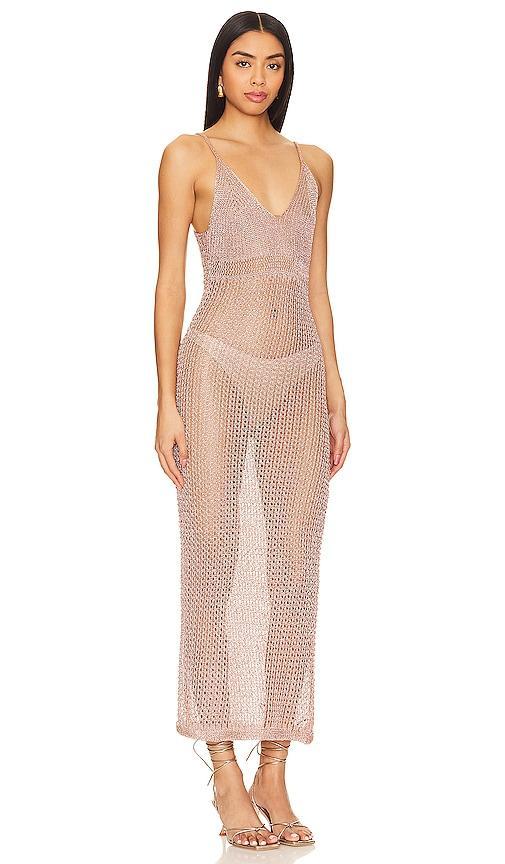 superdown Darcie Maxi Dress in Rose Gold. - size M (also in L) Product Image