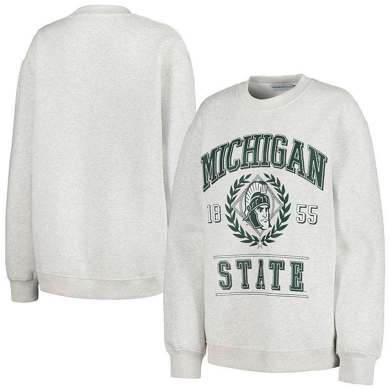 Womens Established & Co. Ash Michigan State Spartans Logo Pullover Sweatshirt product image