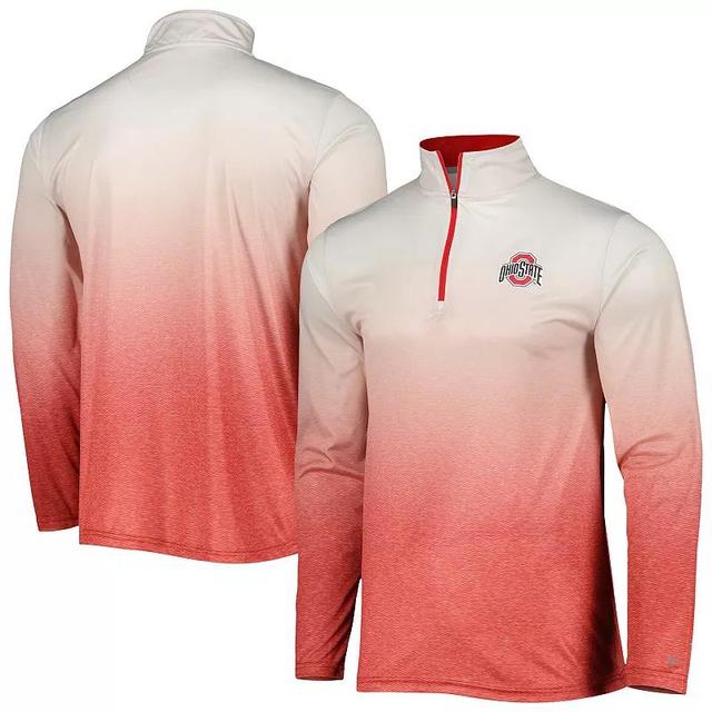 Mens Colosseum /Scarlet Ohio State Buckeyes Laws of Physics Quarter-Zip Windshirt Product Image