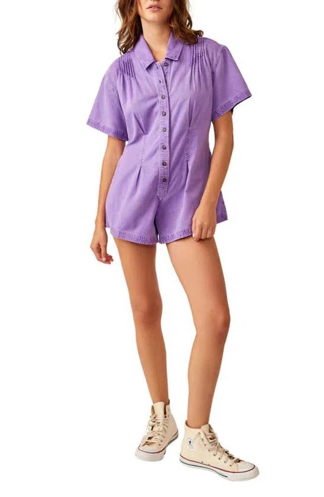 Keep It Crisp Romper In Purple Product Image