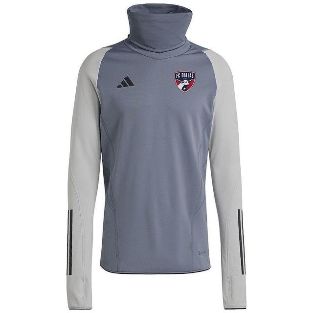 Mens adidas Gray FC Dallas Warm Raglan COLD.RDY Top Product Image