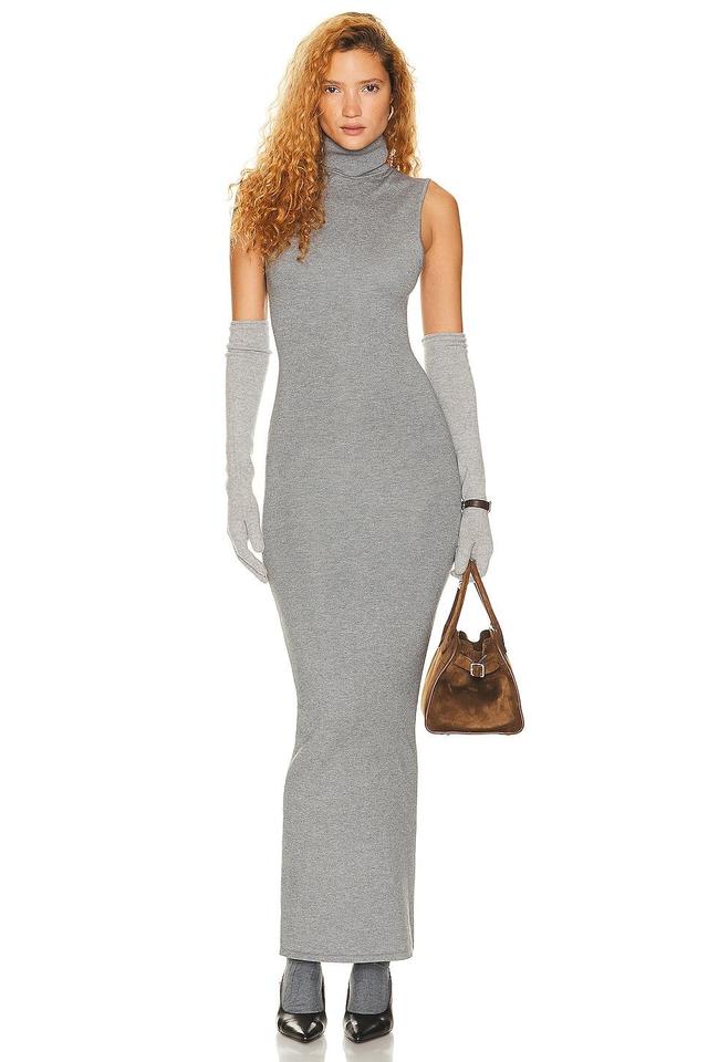 Helsa Aadi Knit Dress in Heather Grey - Grey. Size XL (also in L, M). Product Image