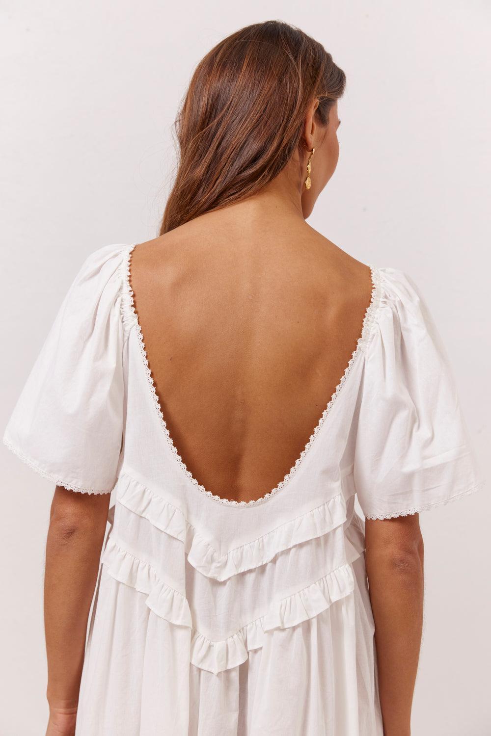 La Prairie Smock Midi Dress White Product Image