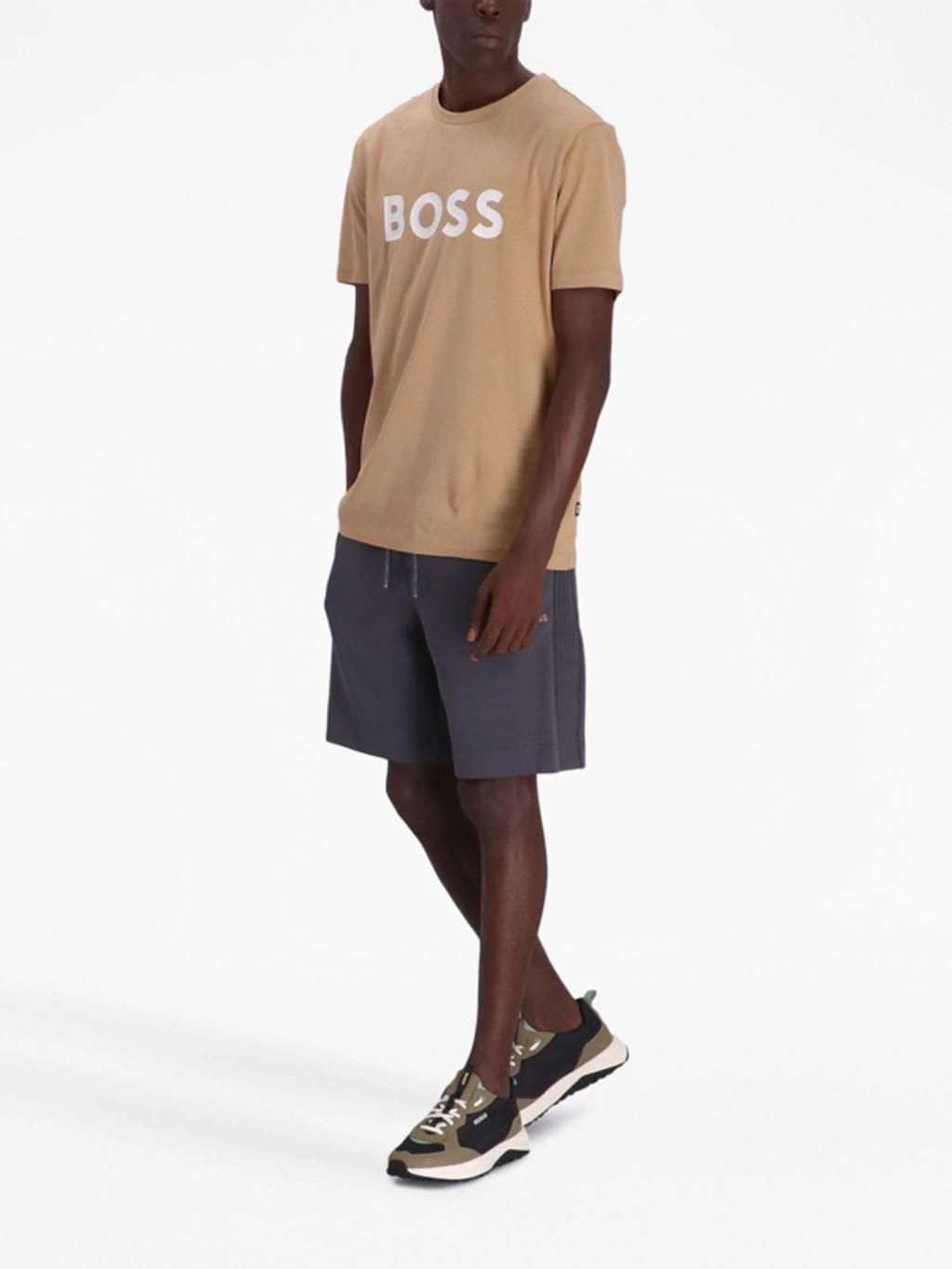 Logo-print Cotton T-shirt In Neutrals Product Image