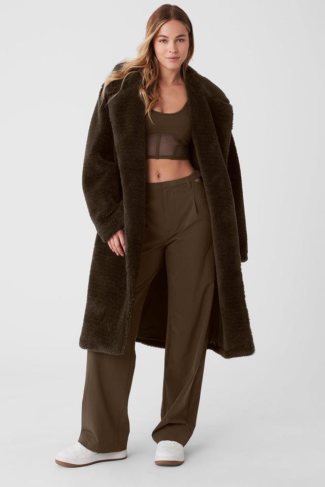 Oversized Sherpa Trench - Espresso Female Product Image