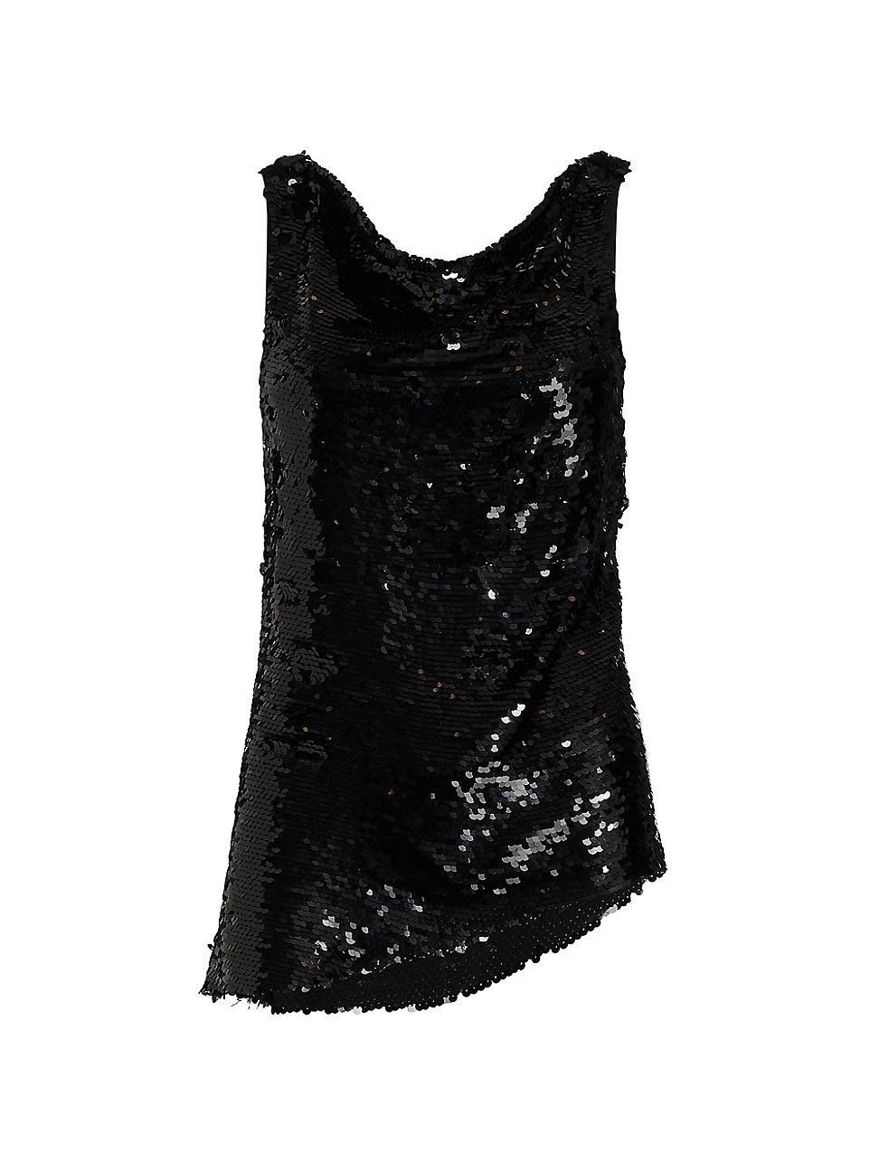 Womens Cowlneck Sequin Top Product Image