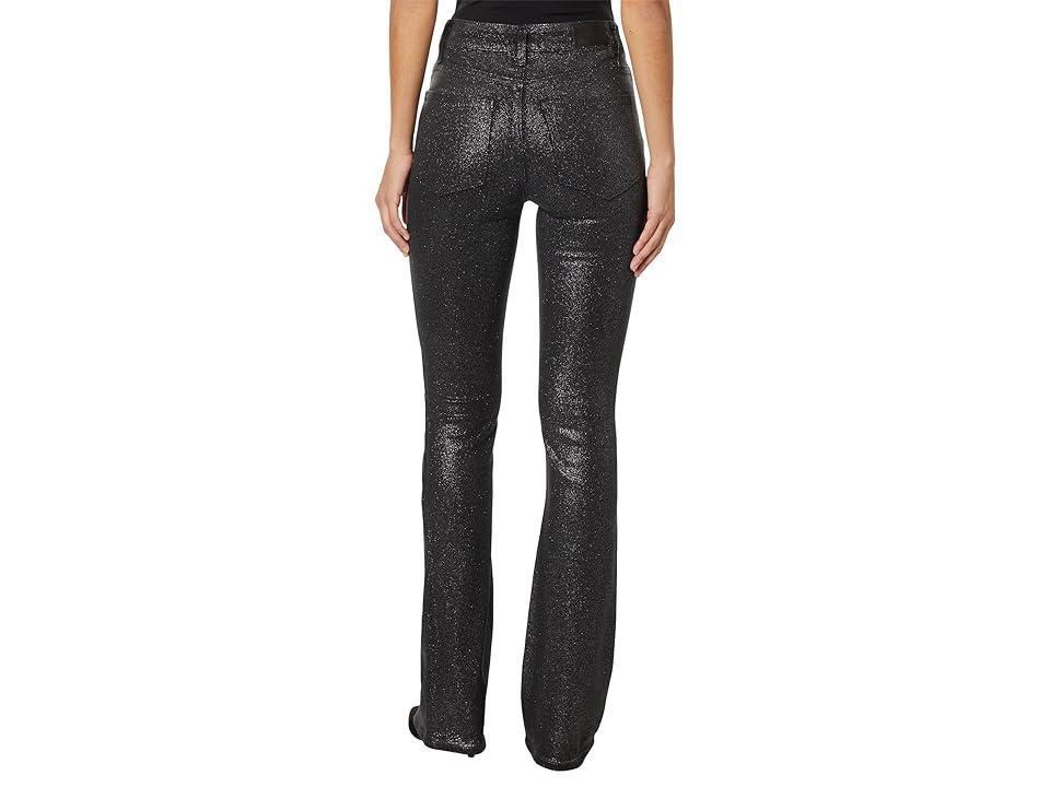 Paige High-Rise Manhattan Boot Silver Glitter Luxe Coat (Black/Silver Glitter Luxe Coat) Women's Jeans Product Image