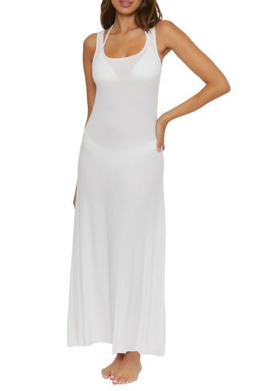 Becca Mykonos Semisheer Ribbed Cover-Up Maxi Dress Product Image