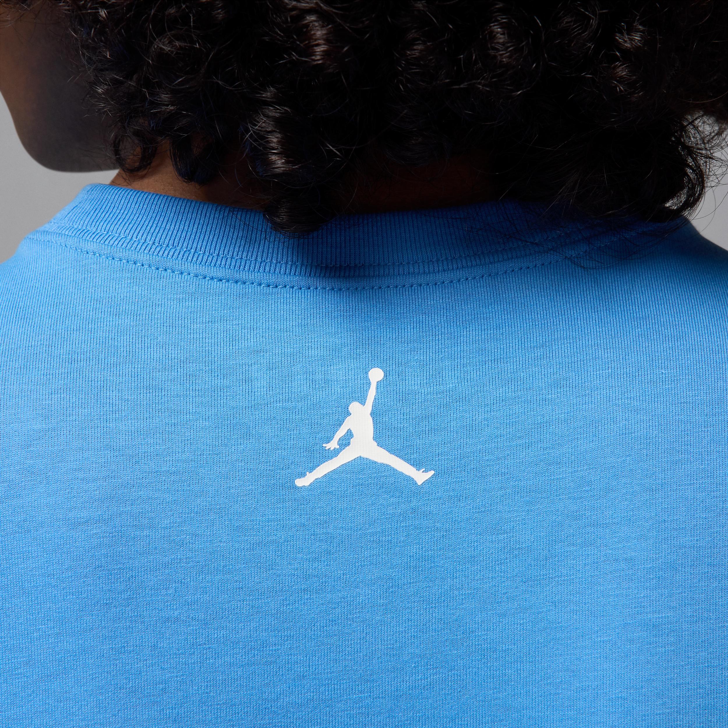 Jordan Mens Jordan Flight Essential Short Sleeve Crew - Mens Legend Blue/White Product Image