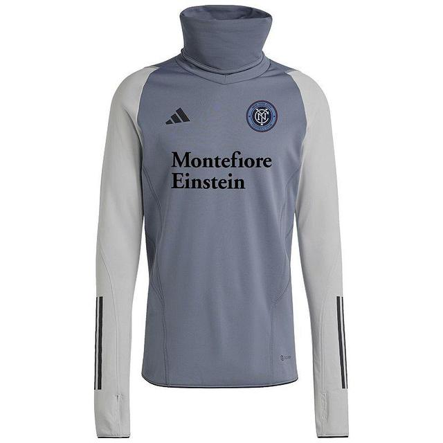 Mens adidas Gray New York City FC Warm Raglan COLD.RDY Top Product Image