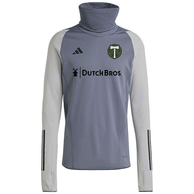 Mens adidas Gray Portland Timbers Warm Raglan COLD.RDY Top Product Image