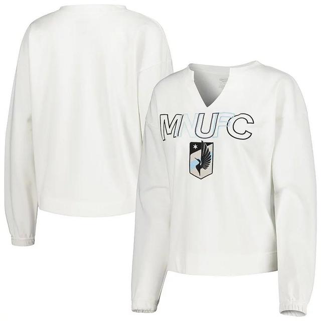 Womens Concepts Sport White Minnesota United FC Sunray Notch Neck Long Sleeve T-Shirt Product Image