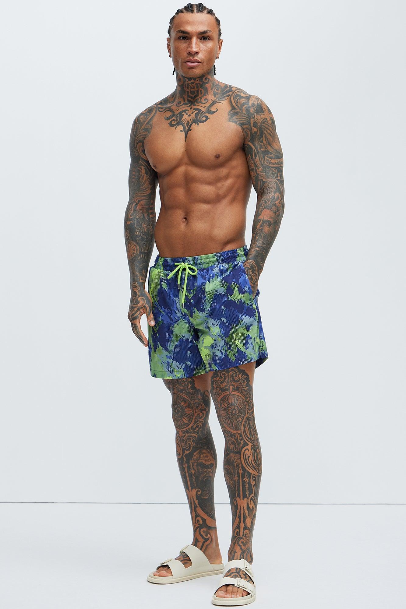 Count Me In Swim Trunks - Blue/combo Product Image