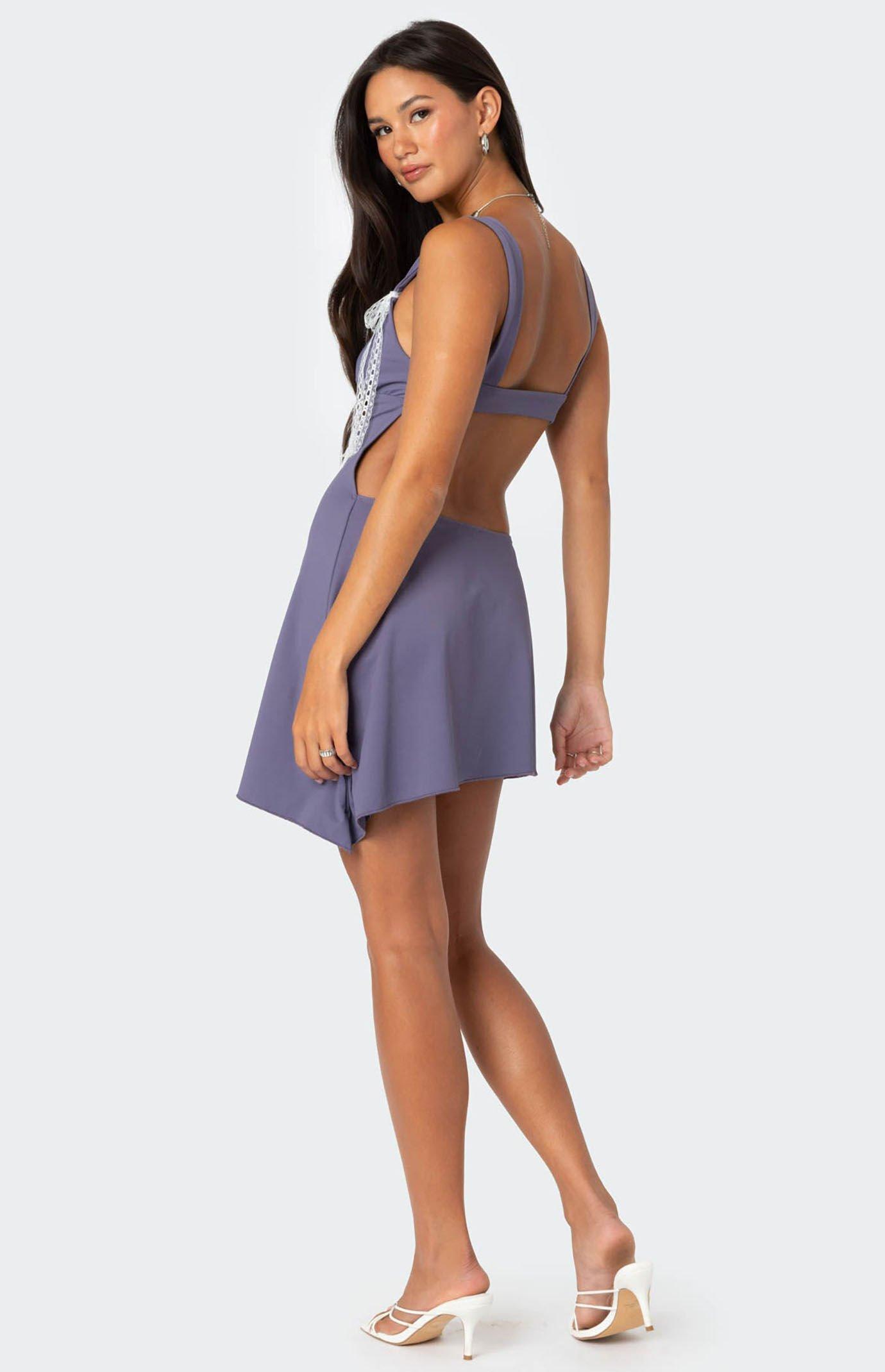 Edikted Women's Cleo Open Back Mini Dress Product Image