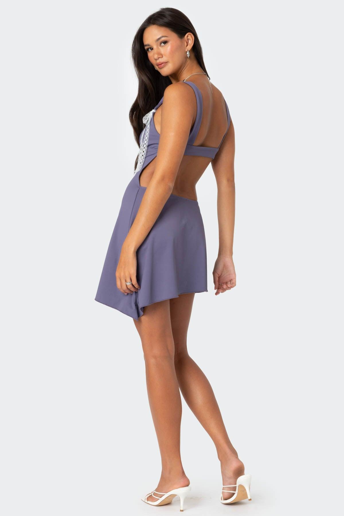 Cleo Open Back Mini Dress Product Image