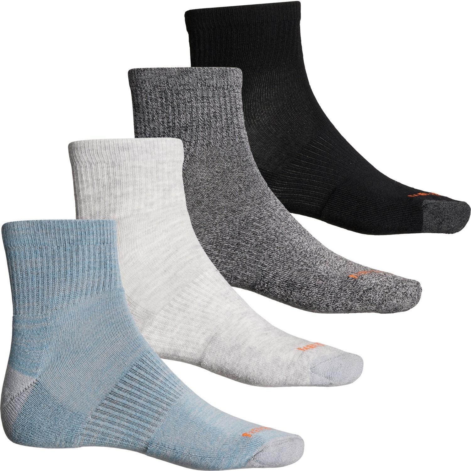 Merrell Midweight Cushion Socks - 4-Pack, Quarter Crew (For Men) Product Image