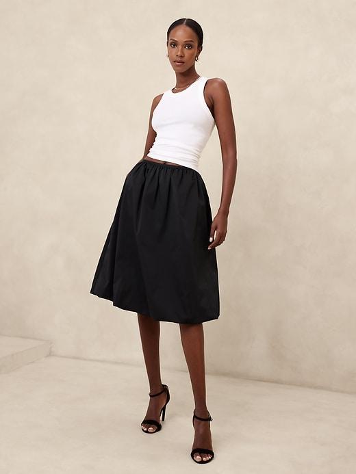 Taffeta Knee-Length Skirt Product Image