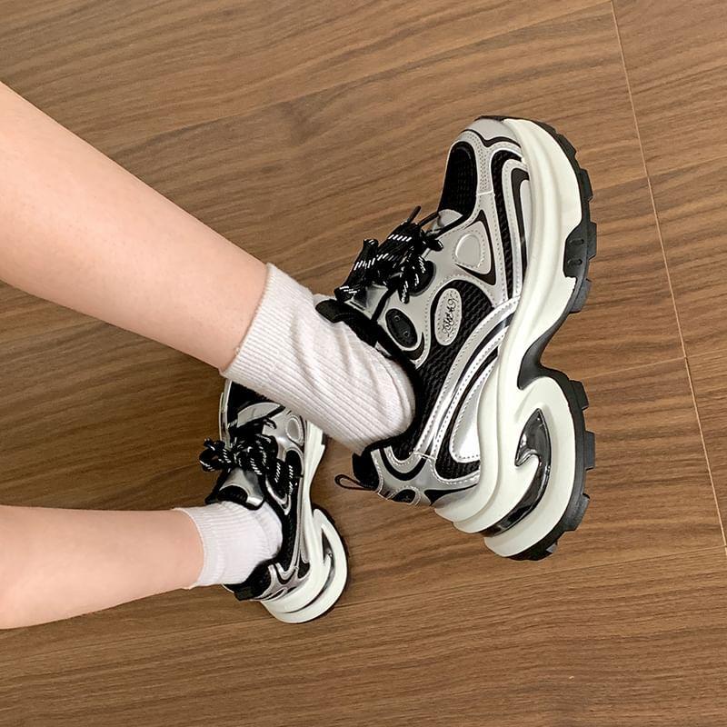 Platform Lace Up Sneakers product image