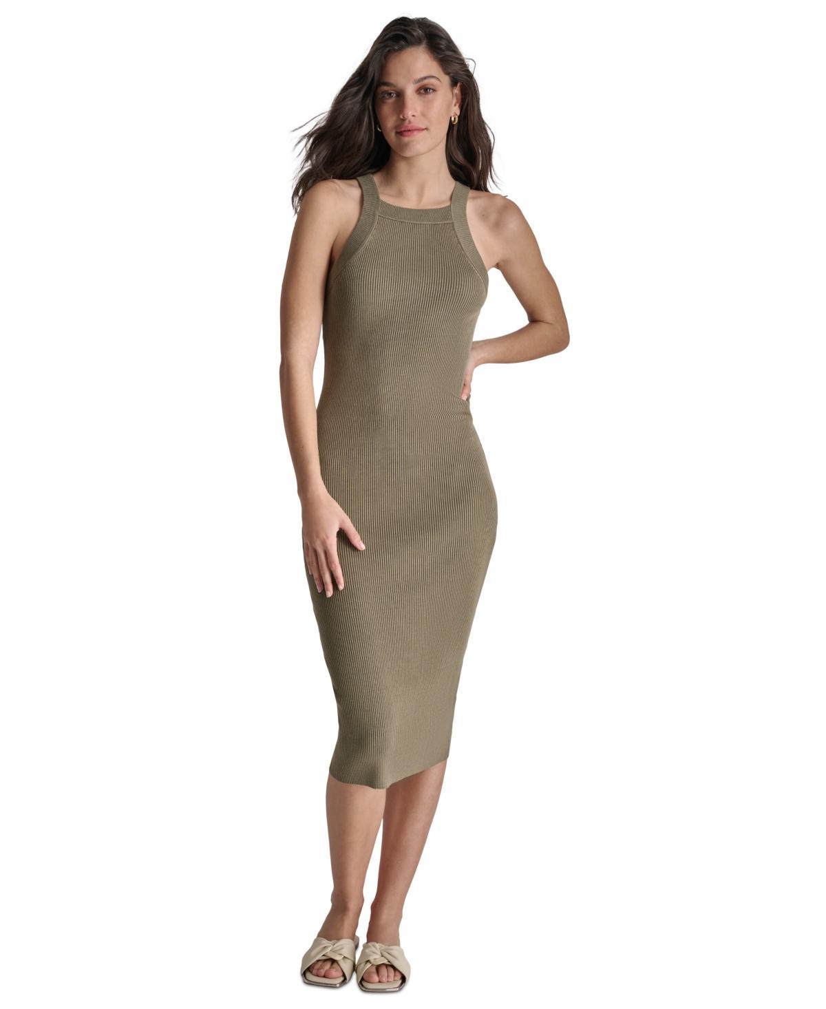 Women's Ribbed Knit Sleeveless Bodycon Dress Product Image