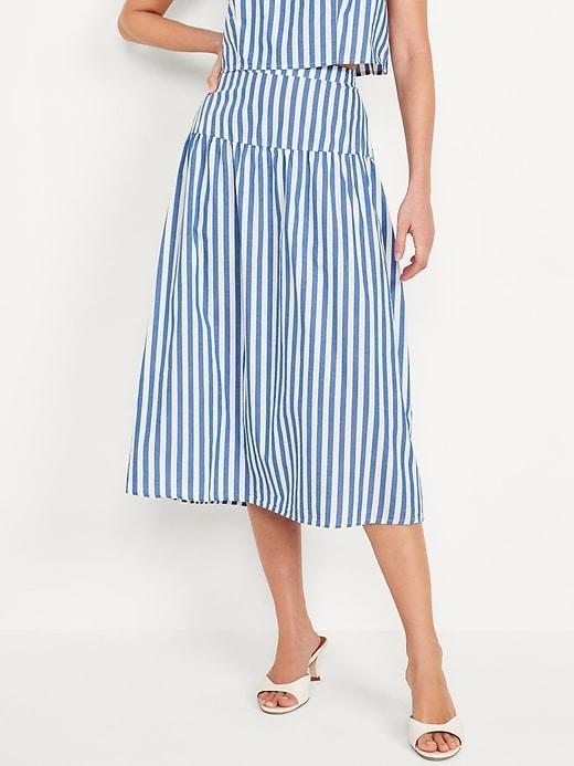 Dropped-Waist Midi Skirt product image