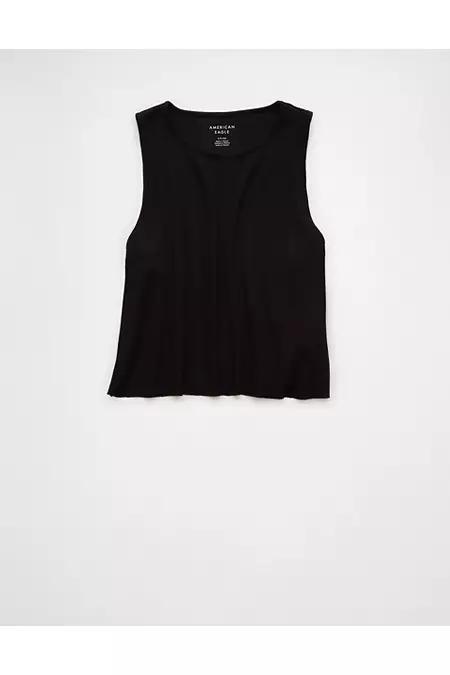 AE Cropped Waffle Tank Women's Product Image