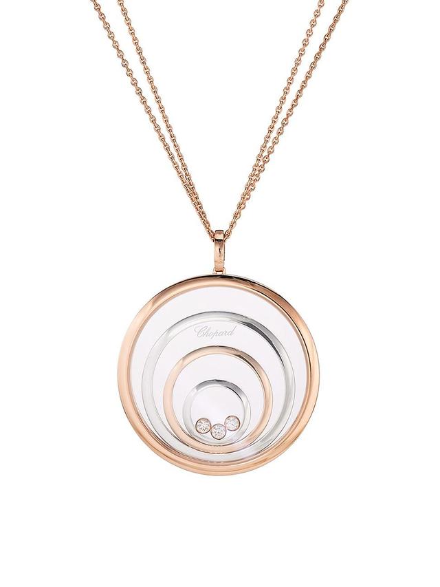 Womens Happy Spirit Two-Tone 18K Rose Gold & Diamond Pendant Necklace Product Image