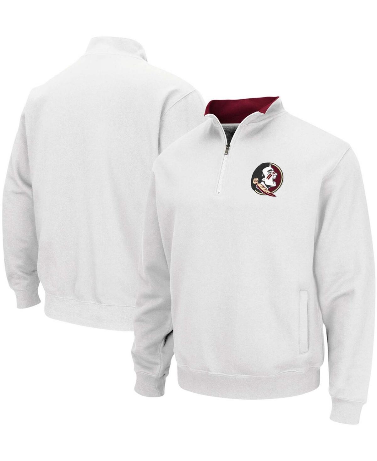 Mens Colosseum White Florida State Seminoles Tortugas Logo Quarter-Zip Pullover Jacket Product Image