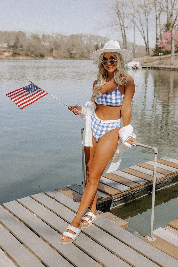 Saltwater Taffy Gingham Bikini Top Product Image