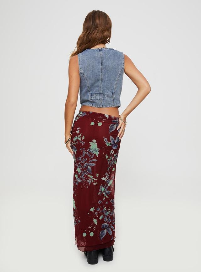 Buchan Maxi Skirt Red Floral Product Image