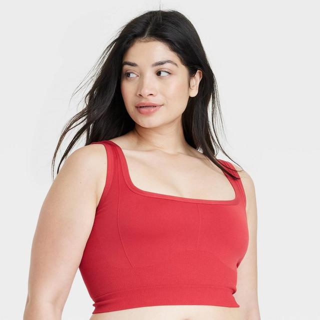 Womens Seamless Brami - Colsie Brilliant Red 1X Product Image